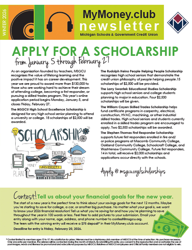 MyMoney.Club Teen Newsletter